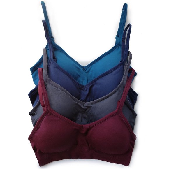4-Pack Demi Padded Bralette Adjustable Straps A3 Winter New NWB